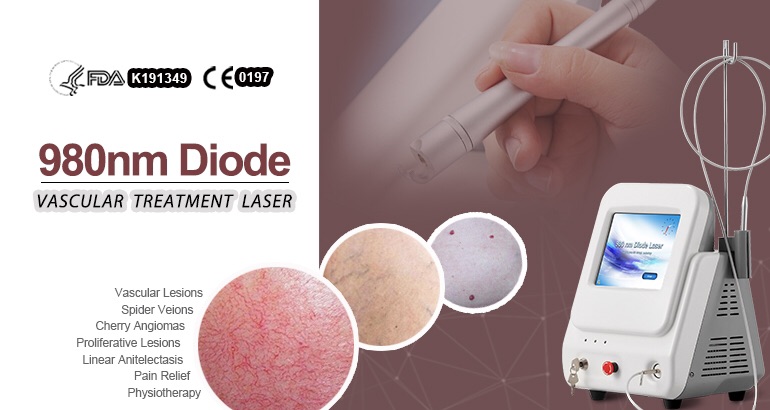 980nm diode laser vascular removal machine Machine de retrait vasculaire au laser à diode 980nm