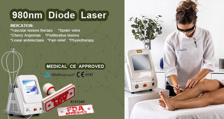 Dispositif d'élimination vasculaire au laser à diode 980 nm