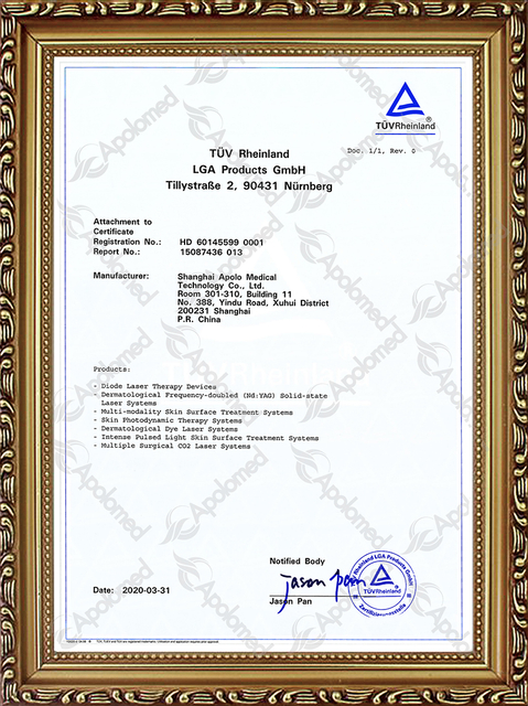 TUV m&eacute;dical CE 2