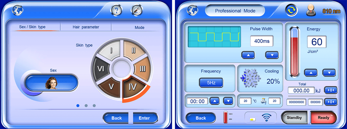 808nm diode laser screen Écran laser à diode 808 nm